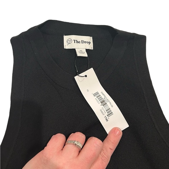 🖤 Staples by The Drop Black Midi Tank Dress – XS – Viscose/Nylon Blend - Picture 8 of 9